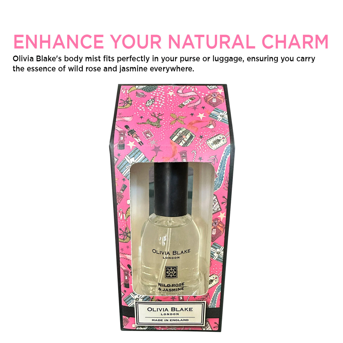 Olivia Blake Cracker House Body Mist Wild Rose & Jasmine Floral Body Spray | 50ml, 1.69 Fl Oz