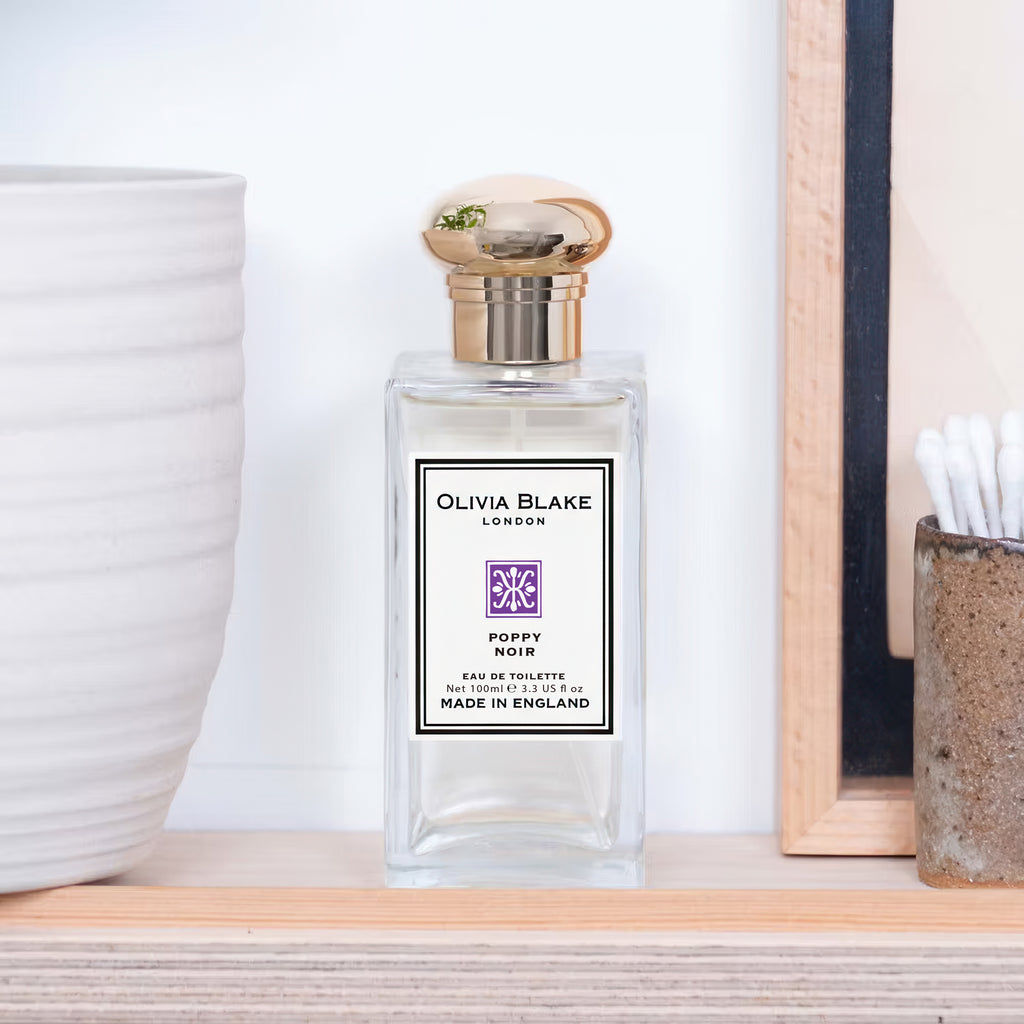 Olivia Blake Poppy Noir Eau de Cologne Spray – Fruity Floral Unisex Cologne with Iris, Tonka & Musk Notes, 3.3 fl oz