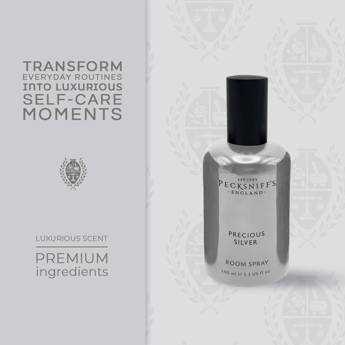 Pecksniffs Precious Silver Room Spray | 100ml/3.38 Fl Oz