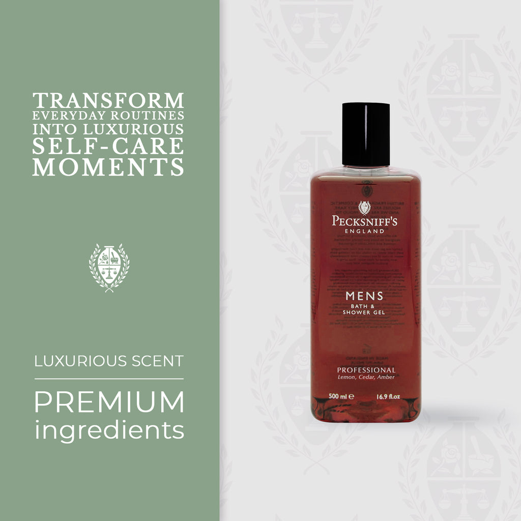 Pecksniffs Professional Men's Bath and Shower Gel | 500ml /16.9 Fl Oz