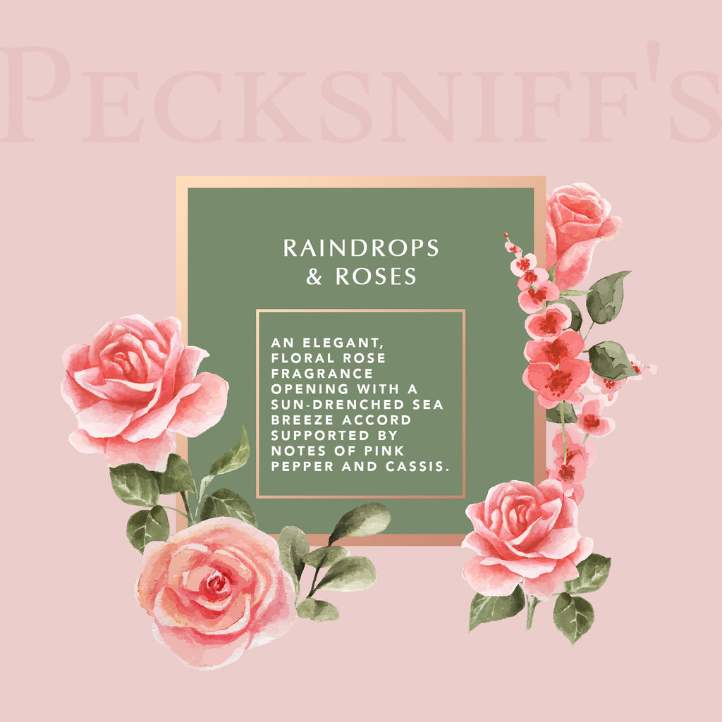 Pecksniffs Prestige Raindrops & Roses Bath Soak Decanter | 500ml/16.9 Fl Oz
