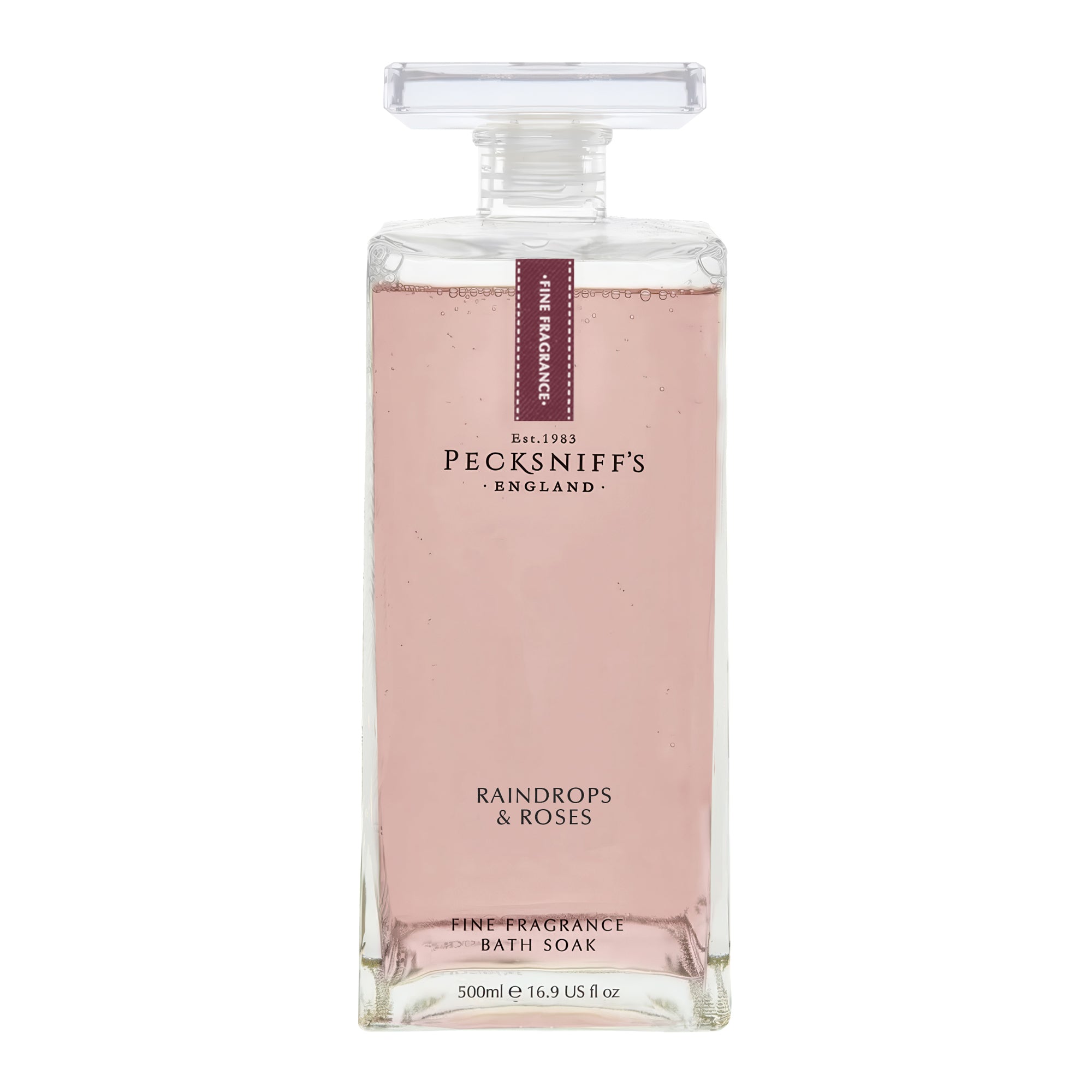 Pecksniffs Prestige Raindrops & Roses Bath Soak Decanter | 500ml/16.9 Fl Oz