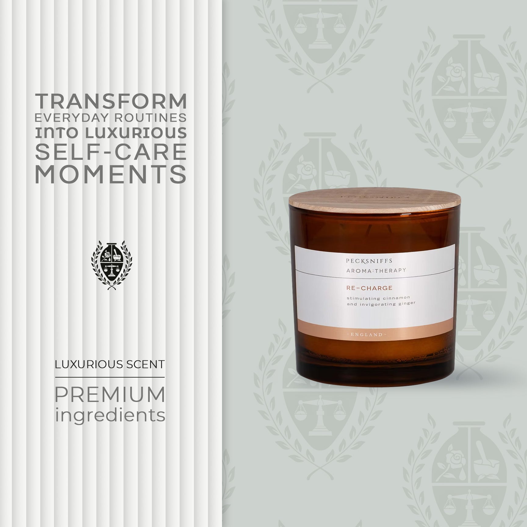 Pecksniffs Amber Re-Charge Candle | 3 Wicks, 550g/19.40oz