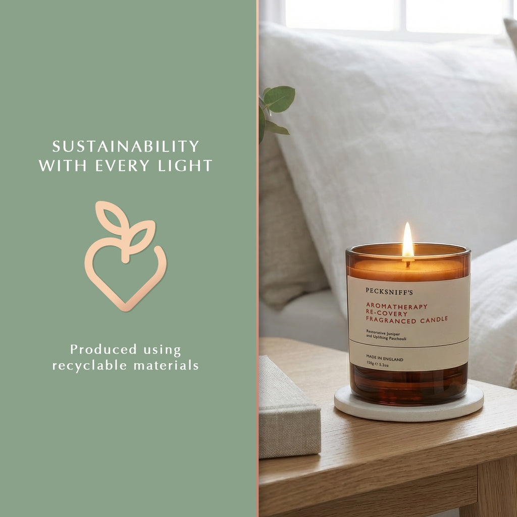 Pecksniffs Aromatherapy Re-Covery Candle with Dust Cover | 1 Wick, 150g/5.29oz