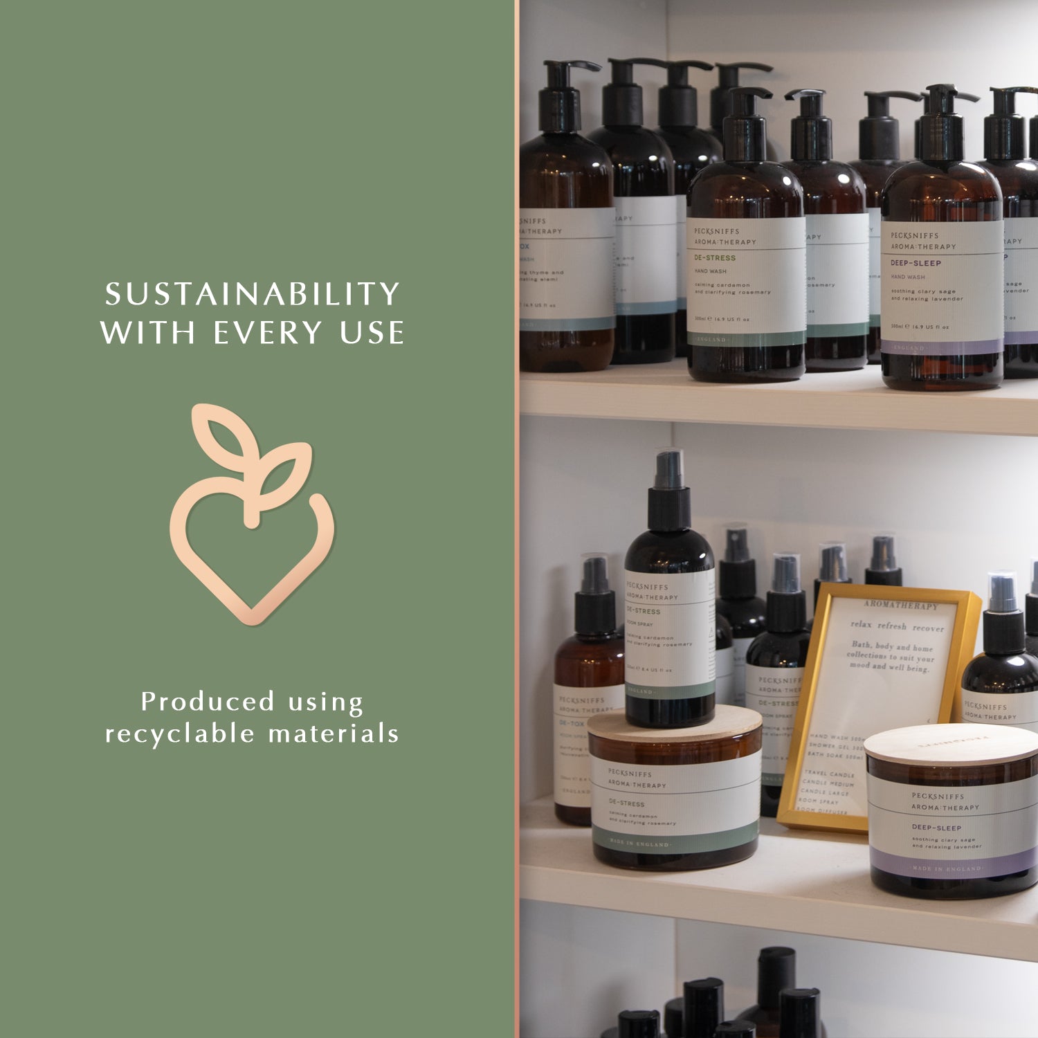 Pecksniff's Aroma:Therapy Re-Store Shower Gel – Luxurious Moisturizing Bath & Body Cleanser, 1000 ml/33.8 fl oz Bottle