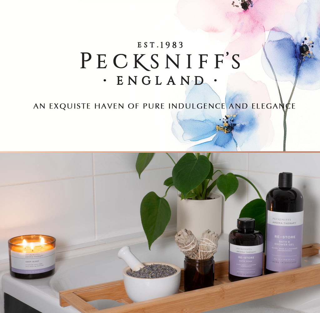 Pecksniff's Aroma:Therapy Re-Store Shower Gel – Luxurious Moisturizing Bath & Body Cleanser, 1000 ml/33.8 fl oz Bottle