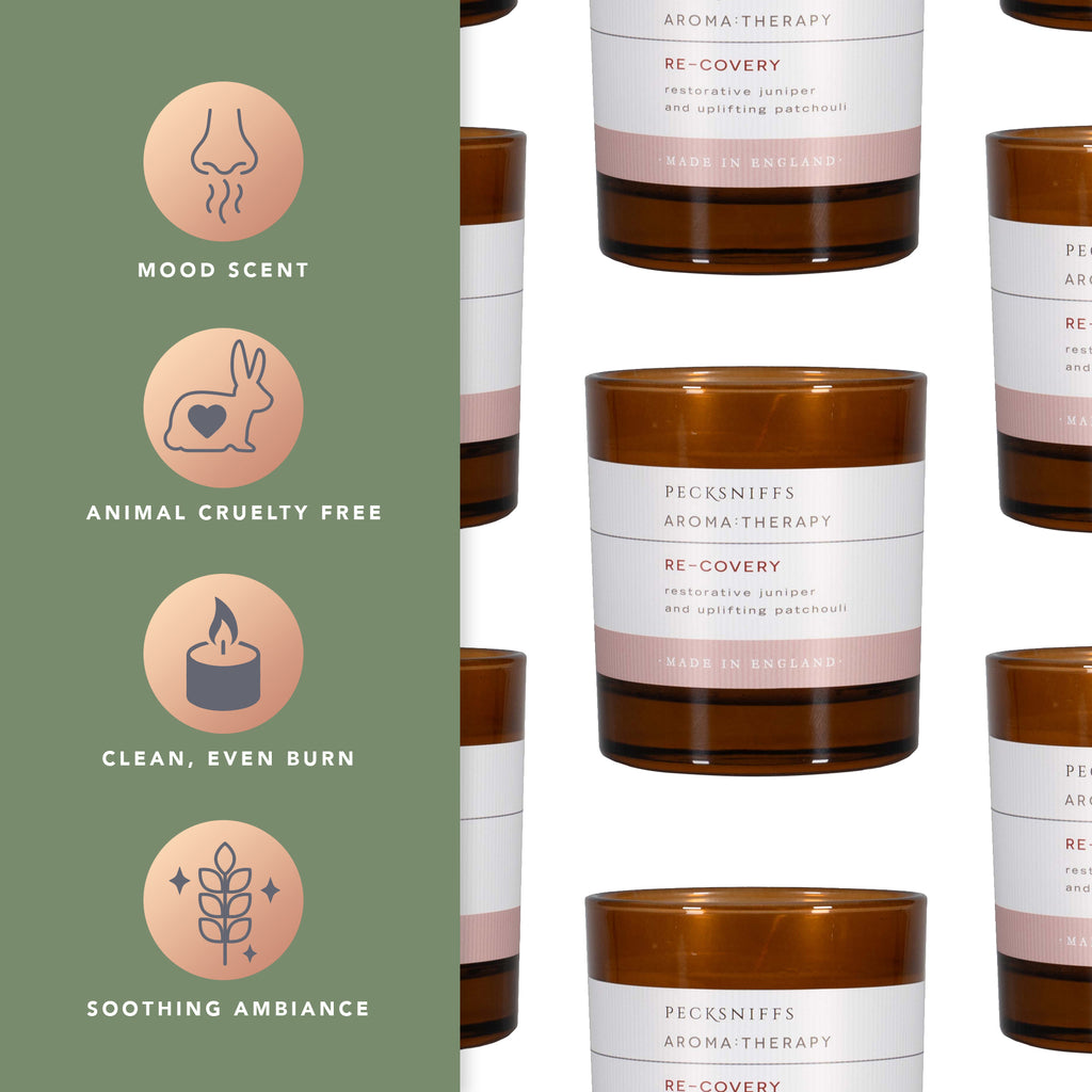 Pecksniffs Amber Re-Covery Aroma Therapy Candle | 1 Wick, 184g/6.49oz