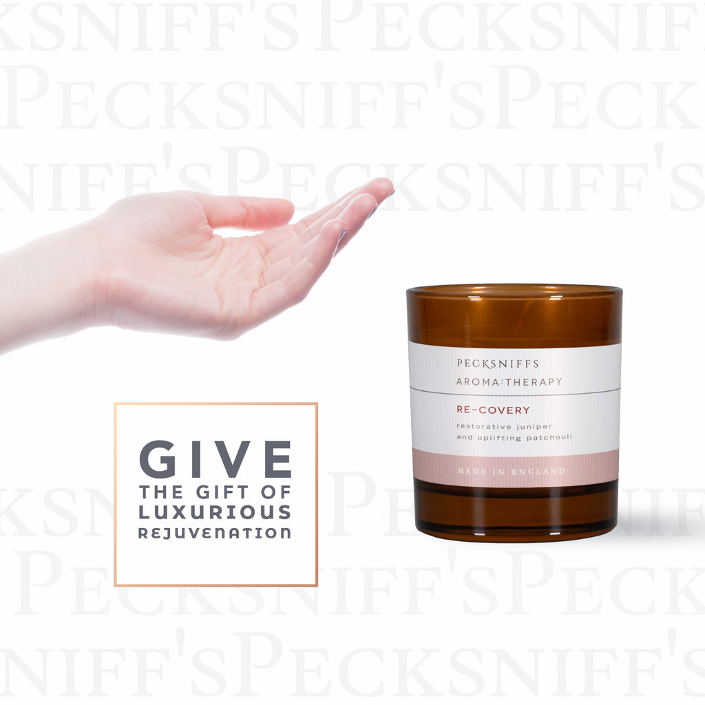 Pecksniffs Amber Re-Covery Aroma Therapy Candle | 1 Wick, 184g/6.49oz