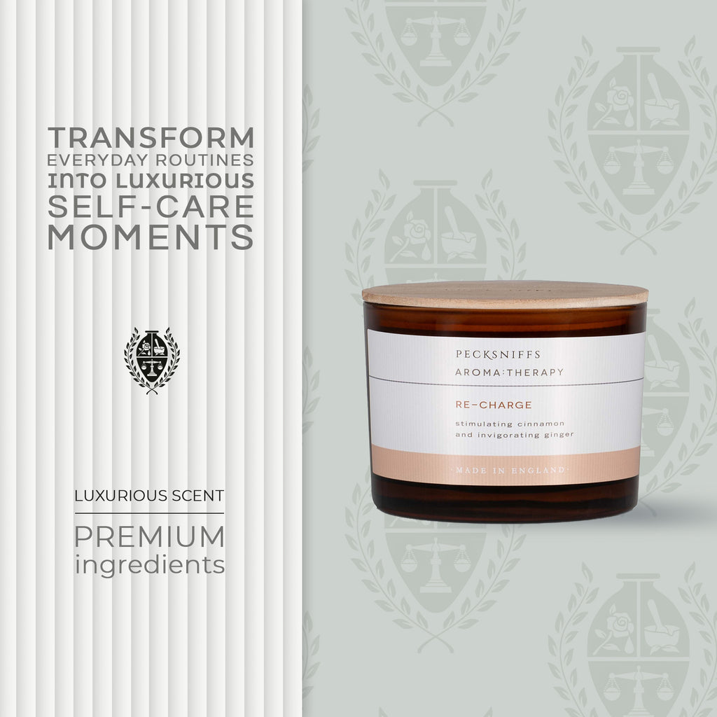 Pecksniffs Aromatherapy Re-Charge Candle | 3 Wicks, 283g/9.9oz