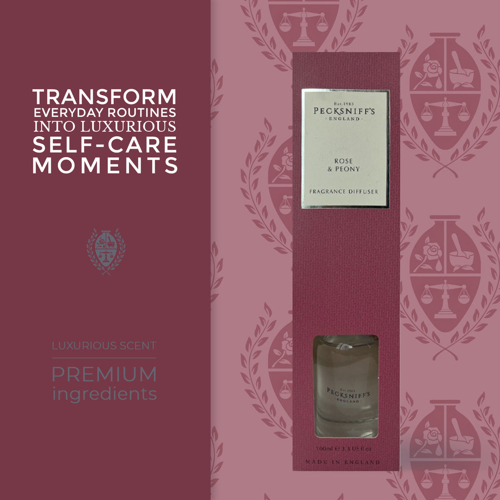 Pecksniffs Rose & Peony Diffuser | 200ml/6.76 Fl Oz