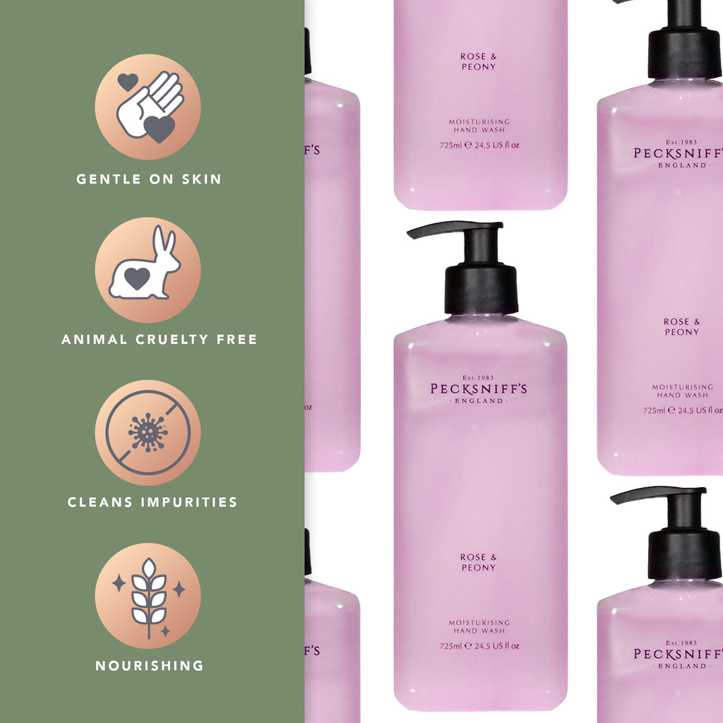 Pecksniff's Rose & Peony Hand Wash 725 ml/24.5 Fl Oz