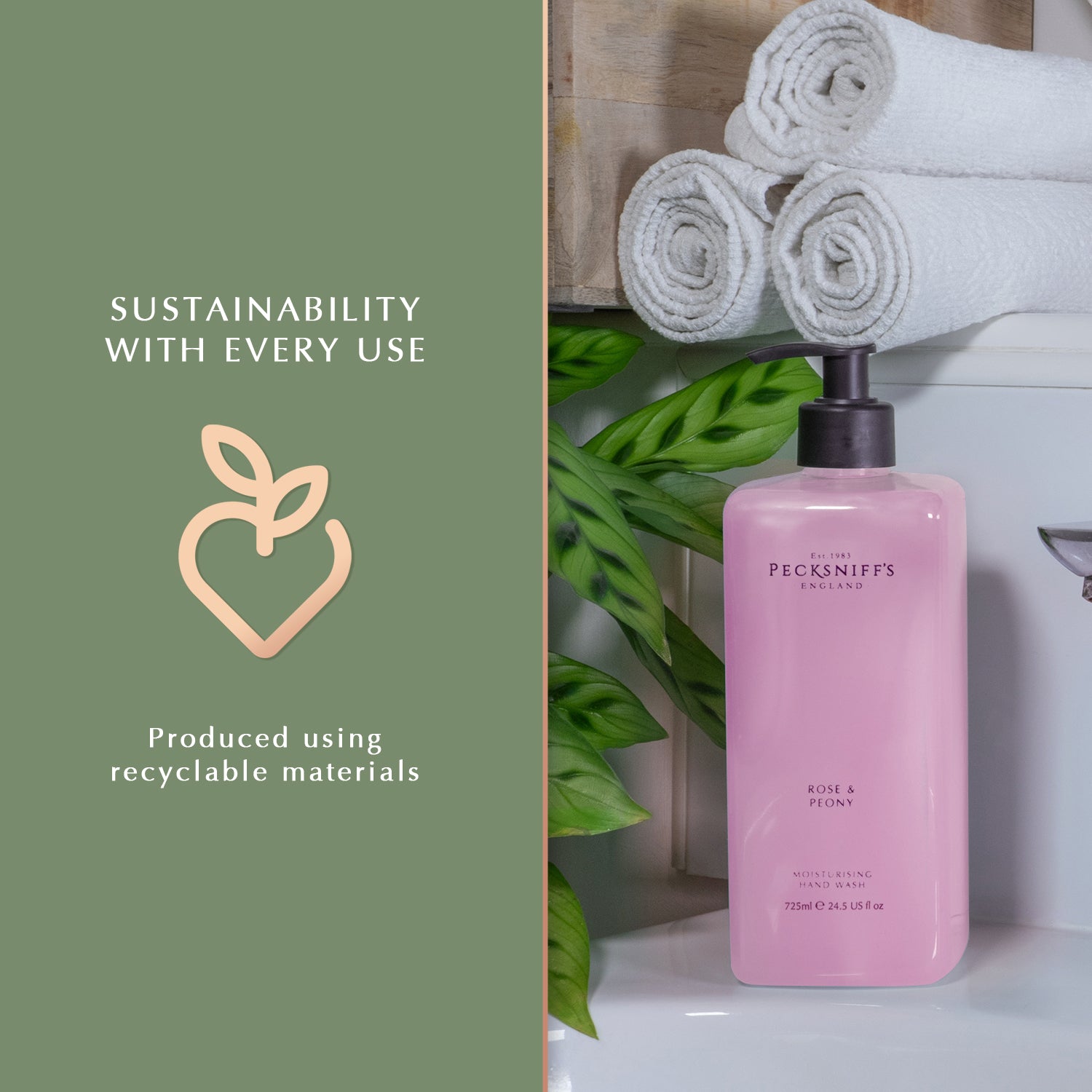 Pecksniff's Rose & Peony Hand Wash 725 ml/24.5 Fl Oz