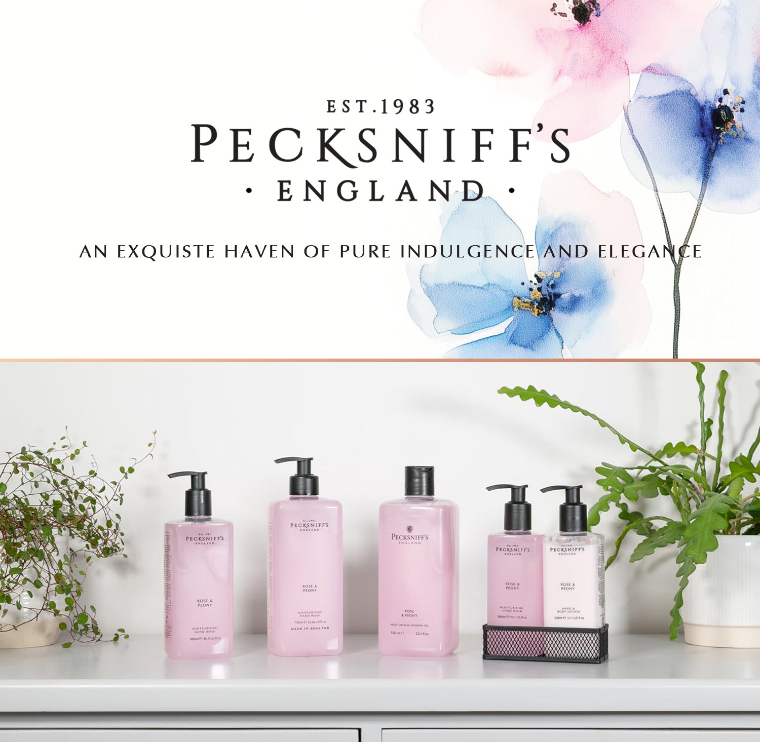 Pecksniff's Rose & Peony Hand Wash 725 ml/24.5 Fl Oz