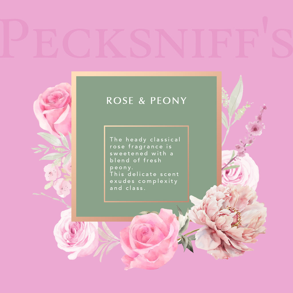 Pecksniff’s Rose & Peony Foaming Bath Soak – Luxury Bubble Bath, 1L / 33.8 fl oz, Made in England