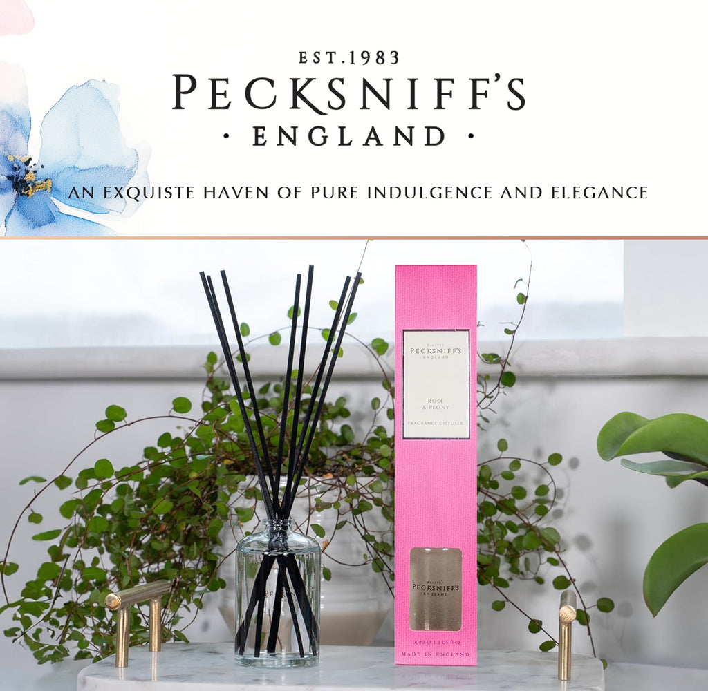 Pecksniff's Rose & Peony Diffuser | 100ml/3.38 Fl Oz