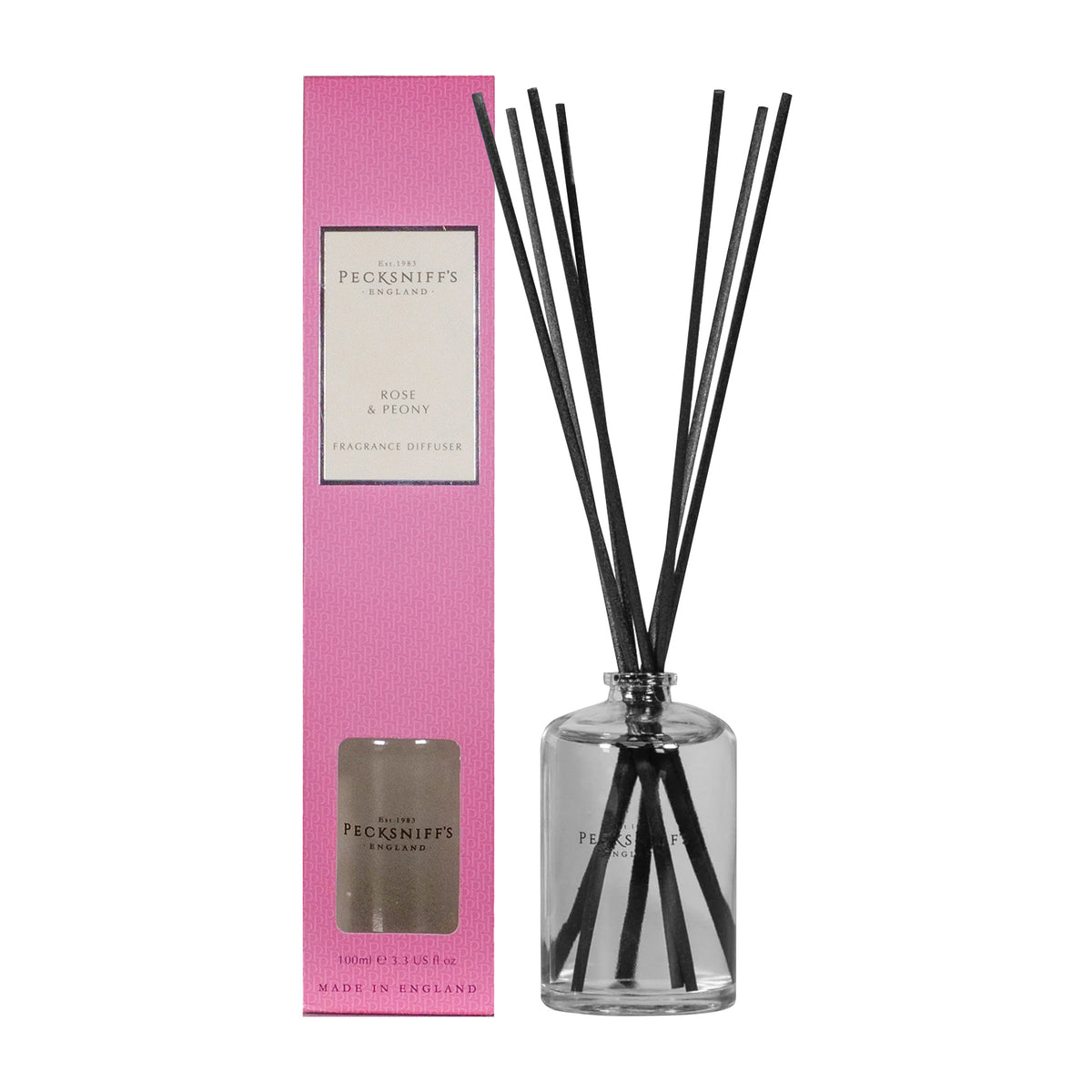 Pecksniffs Rose & Peony Diffuser | 100ml/3.38 Fl Oz