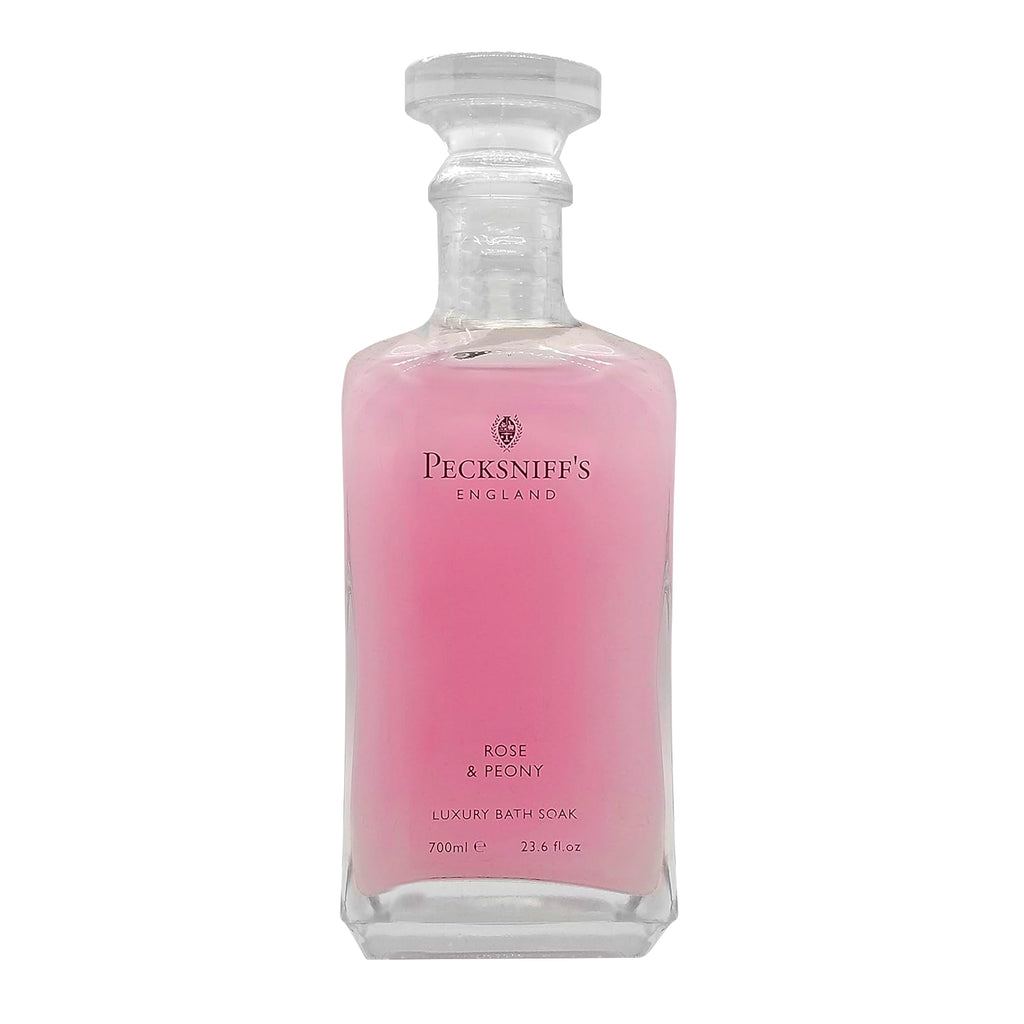 Pecksniffs Rose & Peony Luxury Bath Soak | 700ml /23.6 Fl Oz