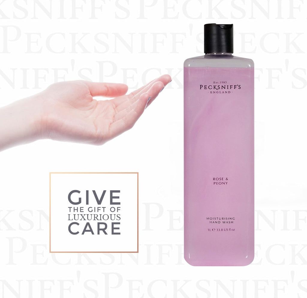 Pecksniff's Classic Rose & Peony Scented Moisturizing Hand Wash Refill | 1L/1000ml, 33.8 Fl oz