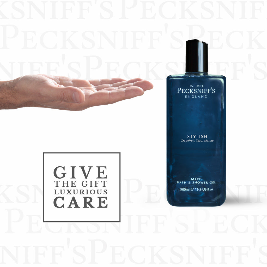 Pecksniffs Stylish Men's Bath and Shower Gel | 500ml /16.9 Fl Oz