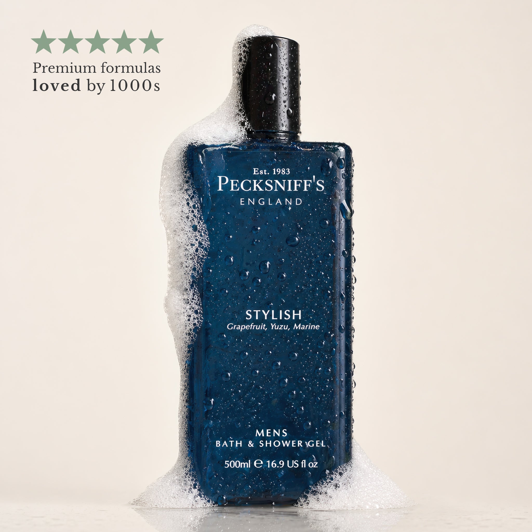 Pecksniffs Stylish Men's Bath and Shower Gel | 500ml /16.9 Fl Oz