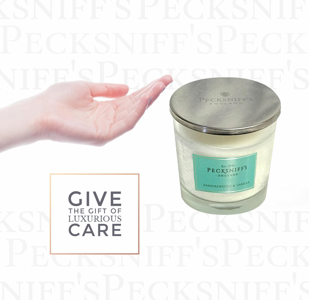 Pecksniff's Classic Sandalwood & Vanilla Scented Candle | 3 Wicks, 550g/19.4oz