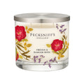 Pecksniff’s 3 Wick Candle – Freesia & Damask Rose, 550 g / 19.4 oz – Long Lasting Burn, Elegant Home Decor & Relaxing Ambiance