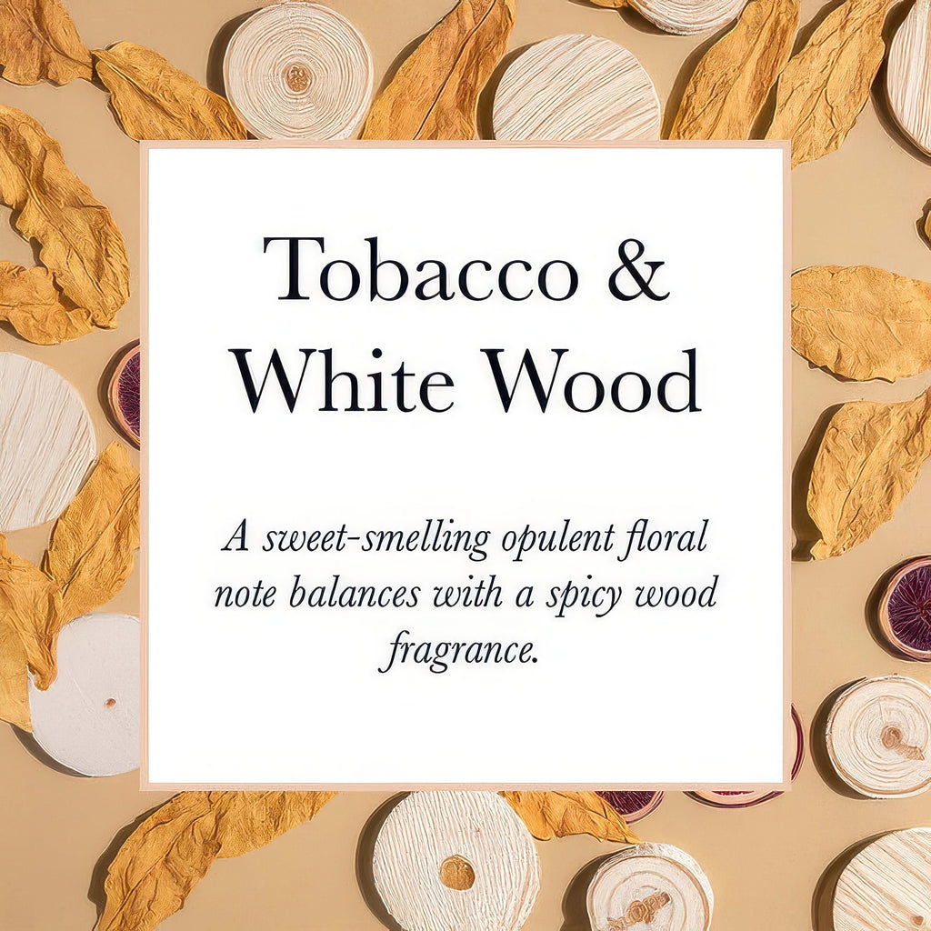 Pecksniffs Tobacco & White Wood Candle | 3 Wicks, 515g /18.16oz