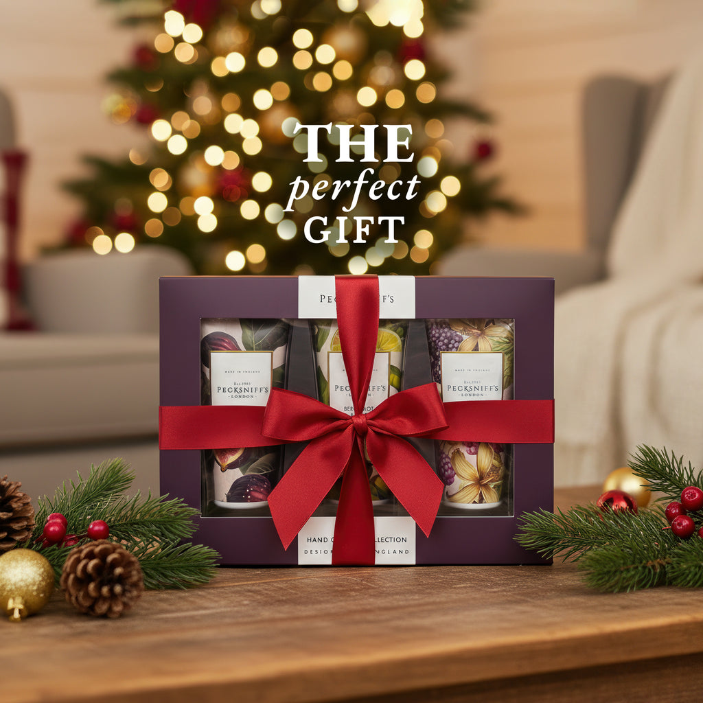 Pecksniff’s Luxury Hand Cream Gift Set – Wildwood Collection, 3 x 100ml Moisturizing Hand Creams – Wild Fig & Amber, Bergamot & Lime, Mulberry & Vanilla – Designed in England Skincare for Women & Men