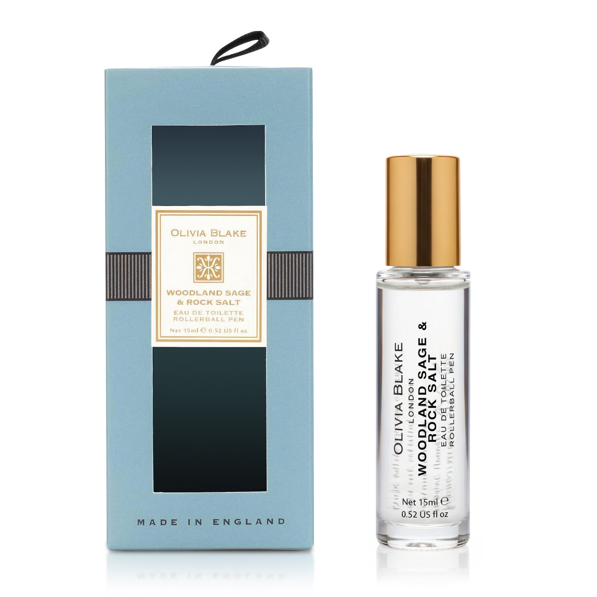 Olivia Blake Woodland Sage Rock Salt Perfume Roller Ball – 15 ml/0.52 fl oz Fine Fragrance Eau de Toilette, Travel Size Perfume for Women